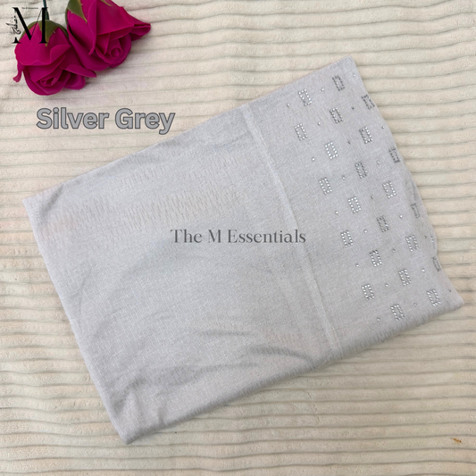 Pull-Up Jersey Hijab - Silver Grey