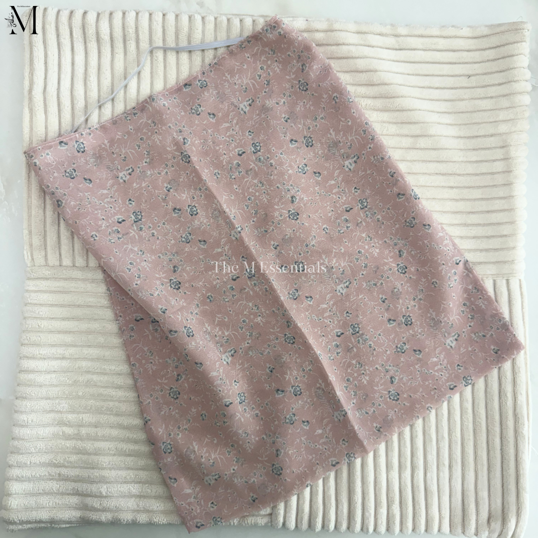 Pink Printed Chiffon Niqab UAE