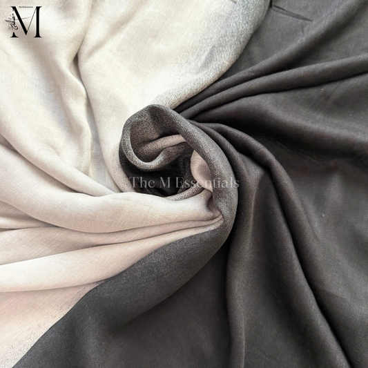 Monochrome Ombre - Soft, Lightweight Modal Hijab | The M Essentials