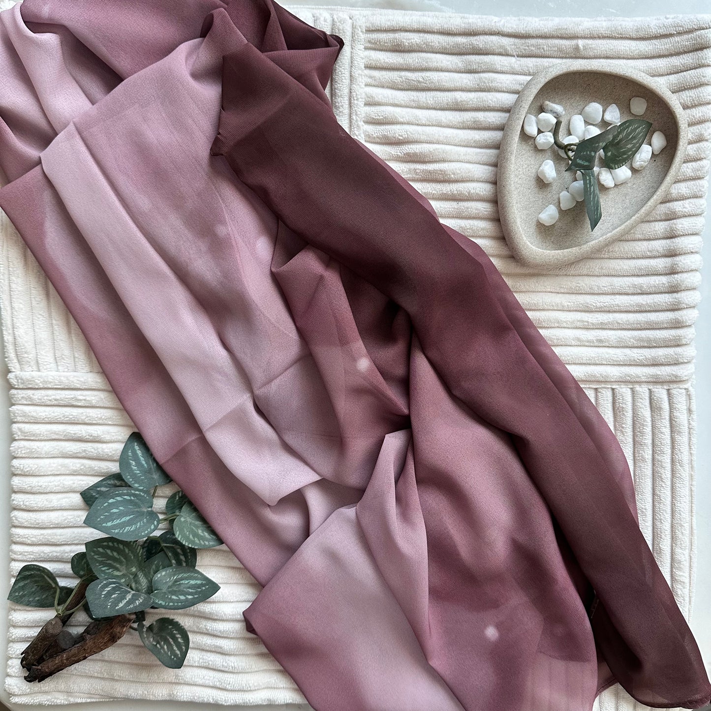 Rose Ombre Chiffon