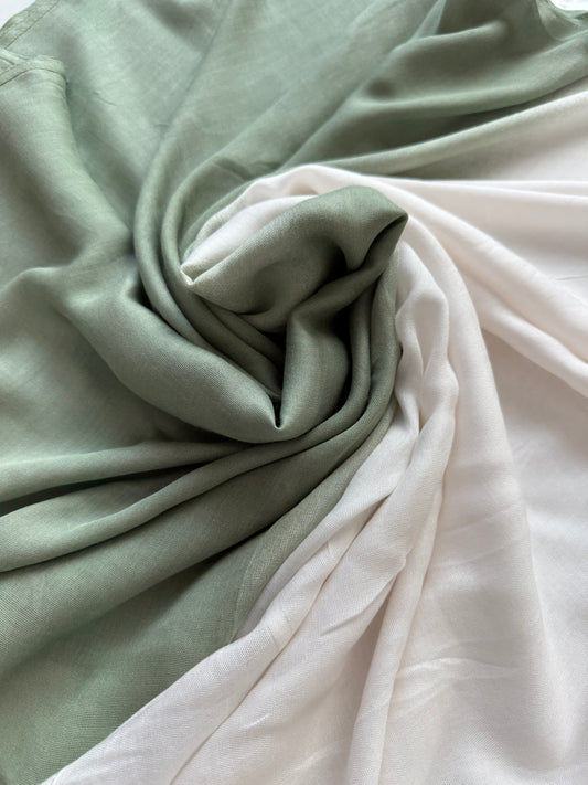 Green Ombre - Soft, Lightweight Modal Hijab | The M Essentials
