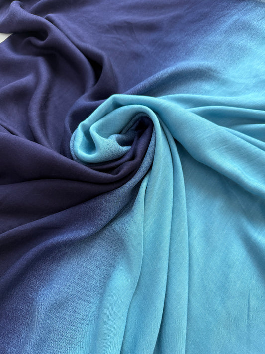 Midnight Blue Ombre - Soft Modal Hijab | The M Essentials