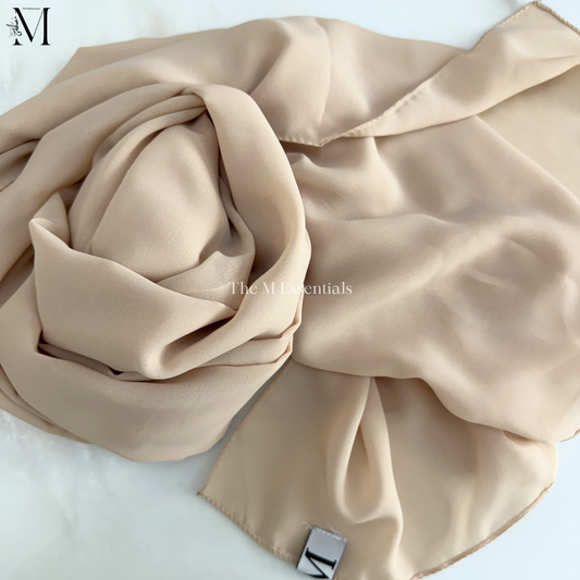 Skin Shade Chiffon Hijab