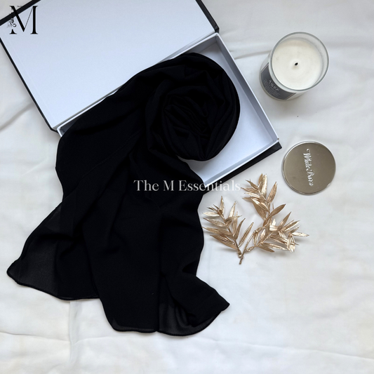 Soft chiffon hijab lightweight no iron scarf for women