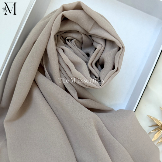 Soft chiffon hijab lightweight no iron scarf for women