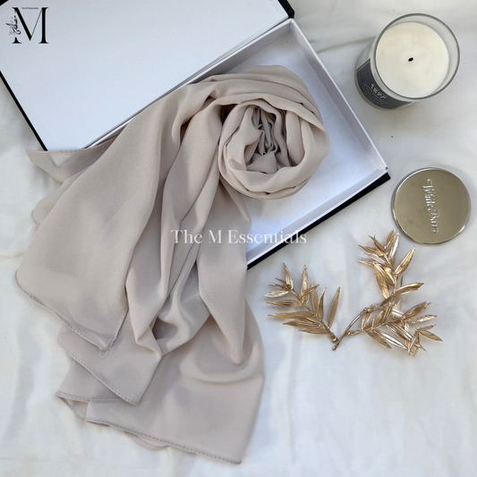 Soft chiffon hijab lightweight no iron scarf for women