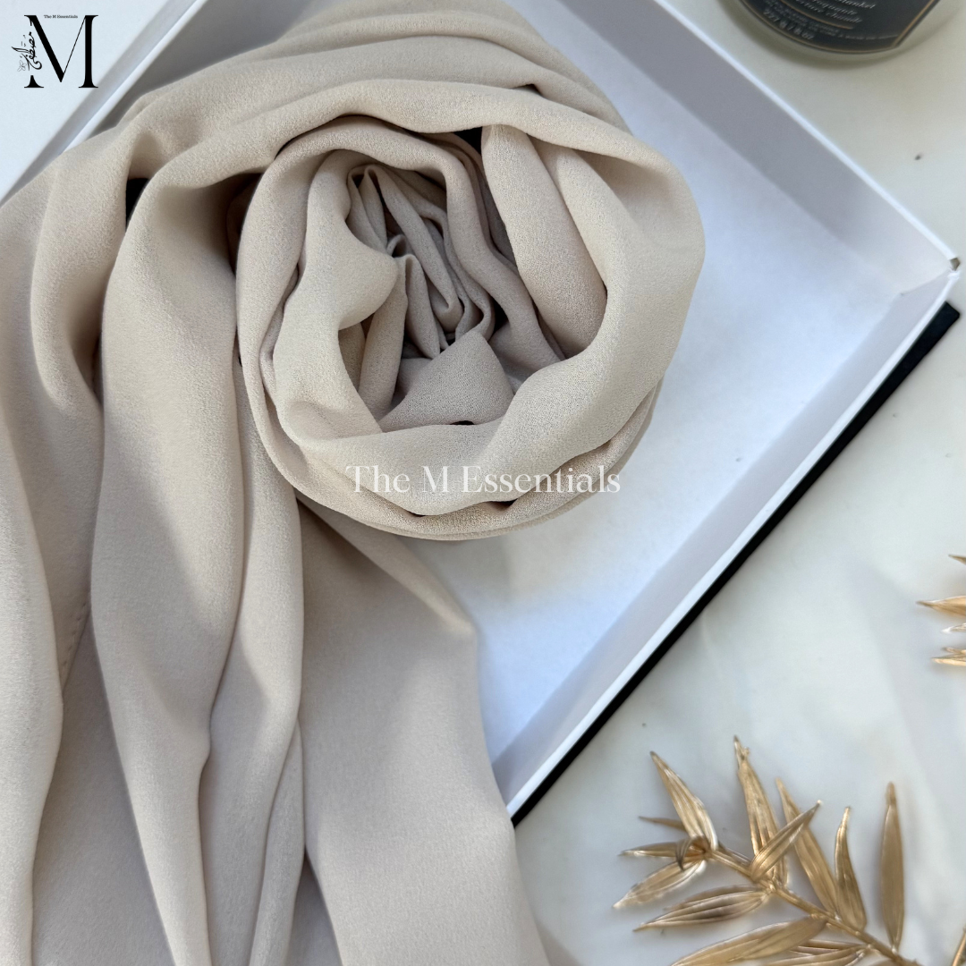 Soft chiffon hijab lightweight no iron scarf for women