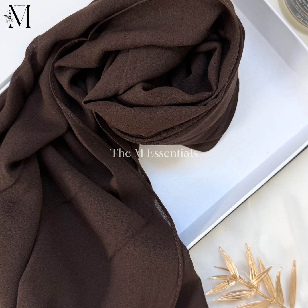 Soft chiffon hijab lightweight no iron scarf for women