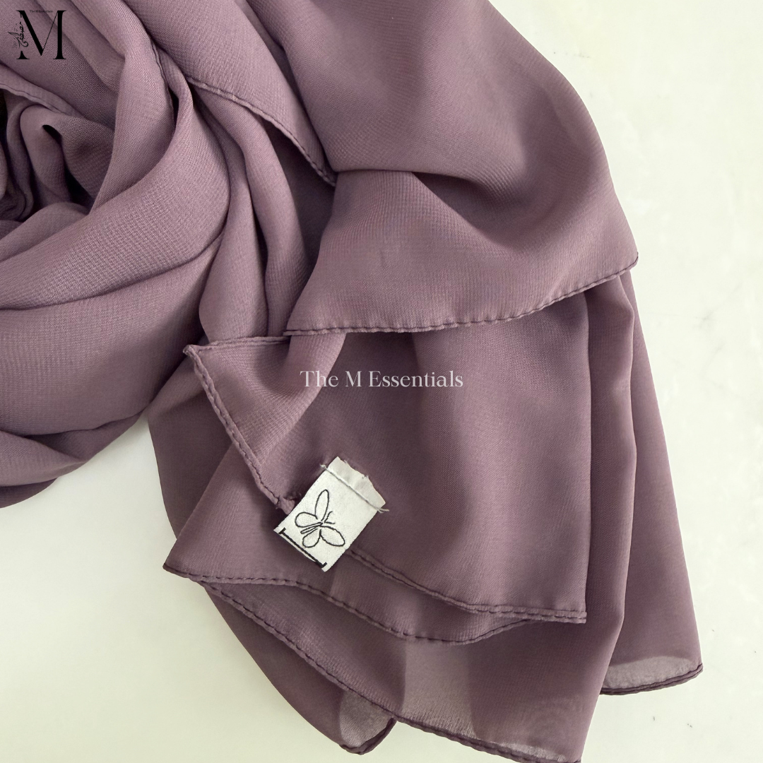 Dark Purple Chiffon Hijab