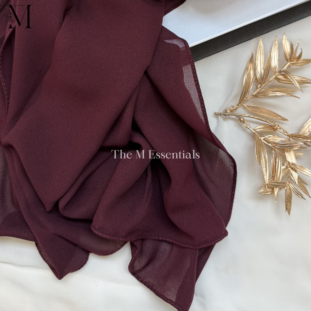 Soft chiffon hijab lightweight no iron scarf for women