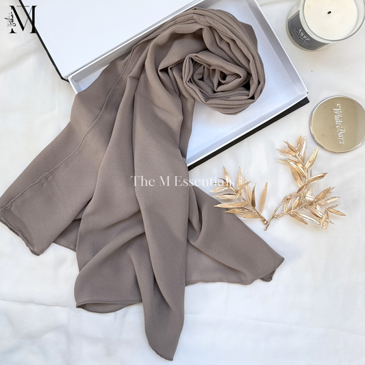 Soft chiffon hijab lightweight no iron scarf for women