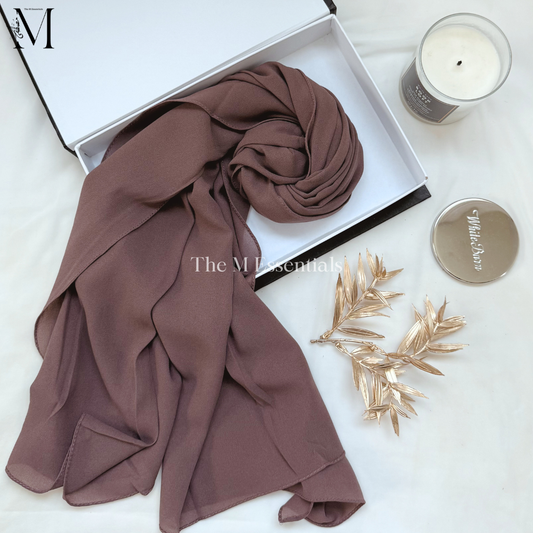 Soft chiffon hijab lightweight no iron scarf for women