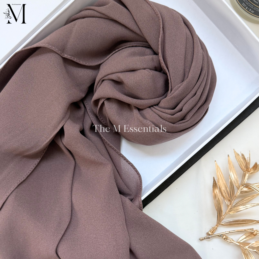 Soft chiffon hijab lightweight no iron scarf for women