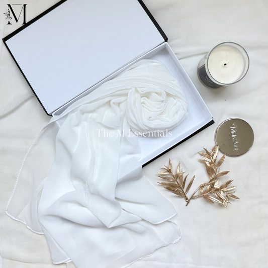 Soft chiffon hijab lightweight no iron scarf for women