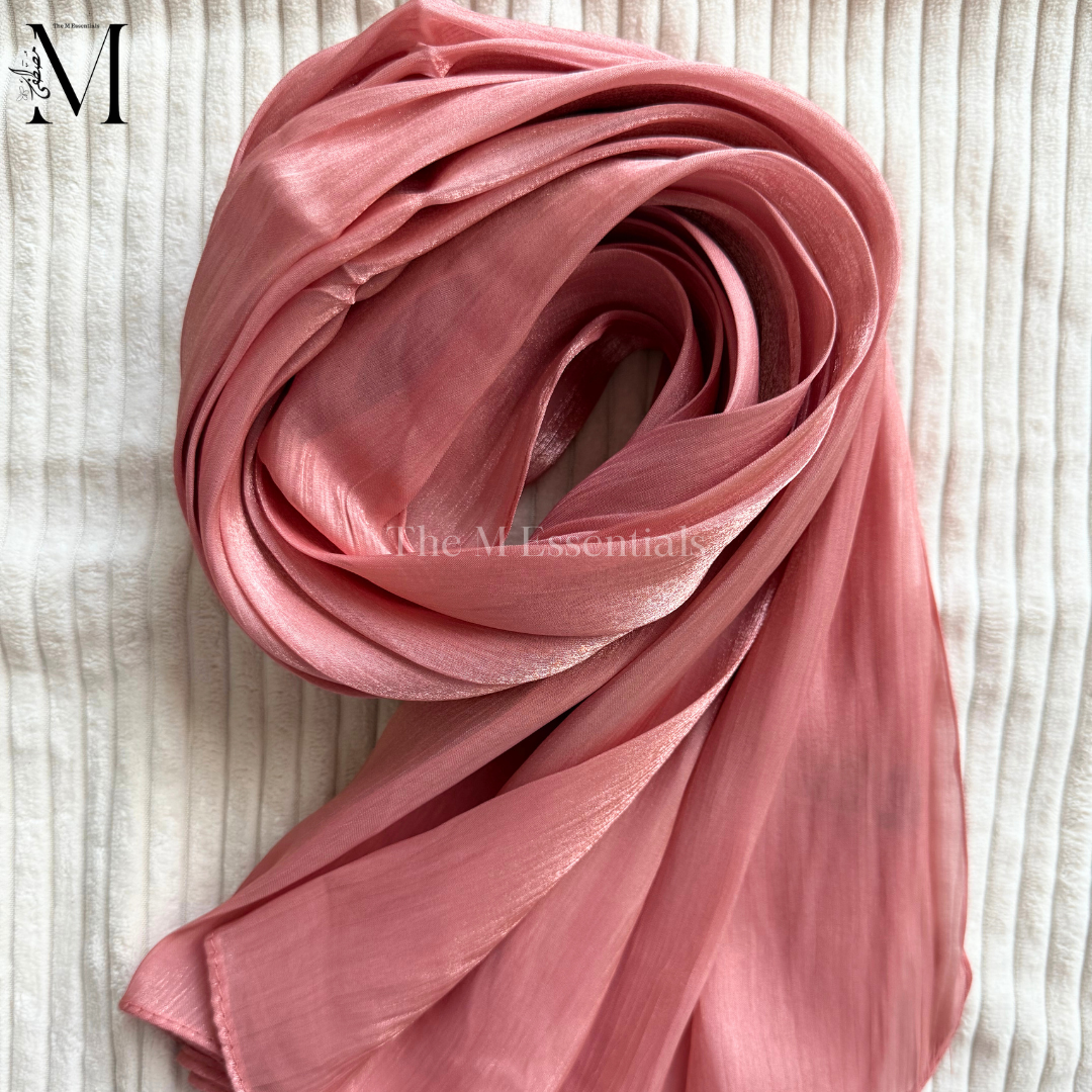 Quartz Pink Silk Hijabs Online UAE | Elegant & Luxurious | The M Essentials