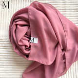 Dusty Pink Premium Powder Chiffon Hijab – Modern & Graceful | Made in Indonesia