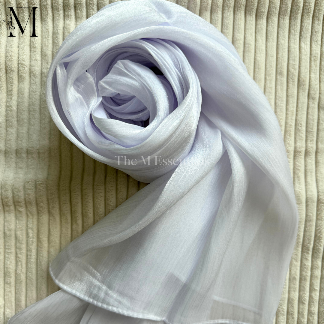 White Silk Hijabs Online UAE | Elegant & Luxurious | The M Essentials