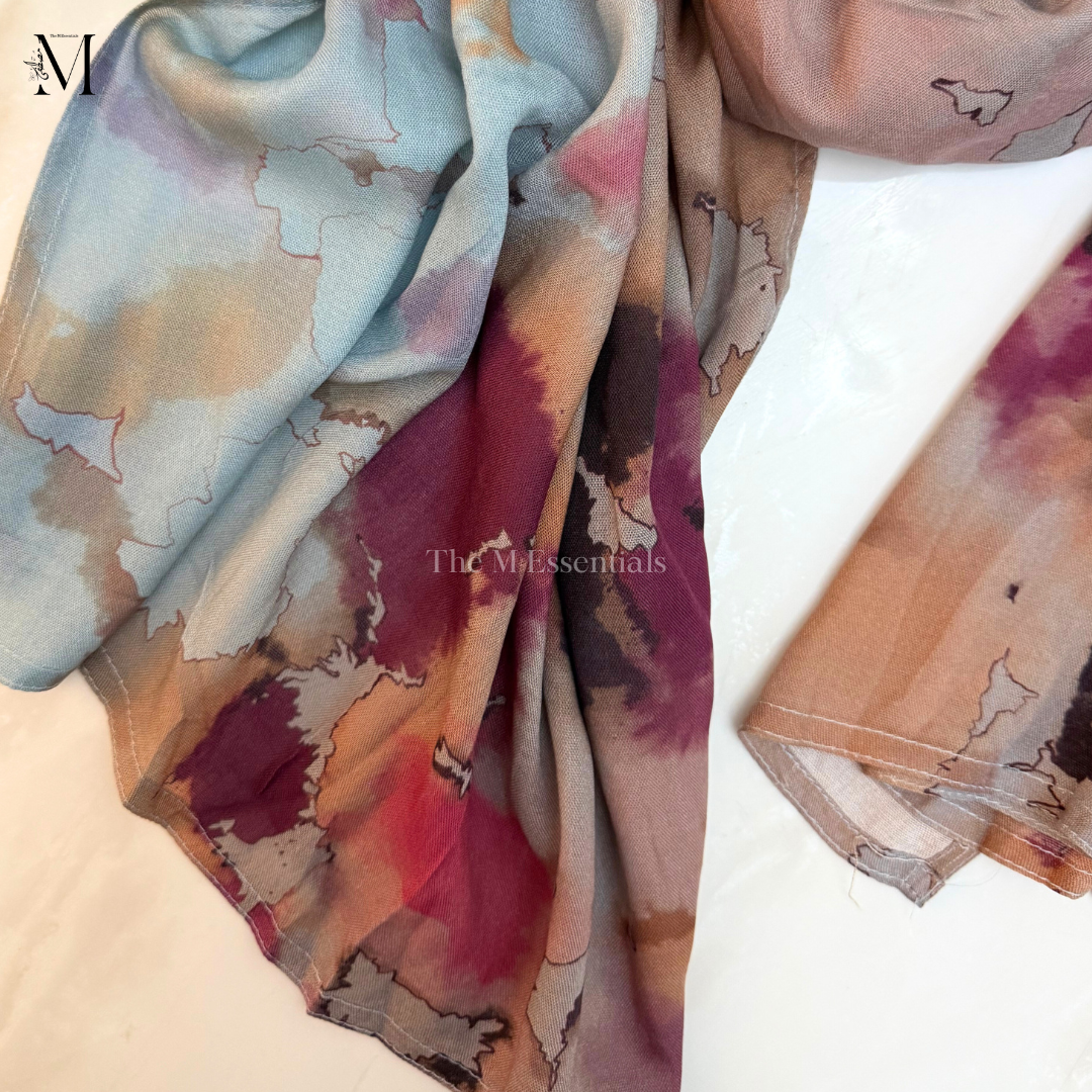 Printed Modal Hijab - Gardenia