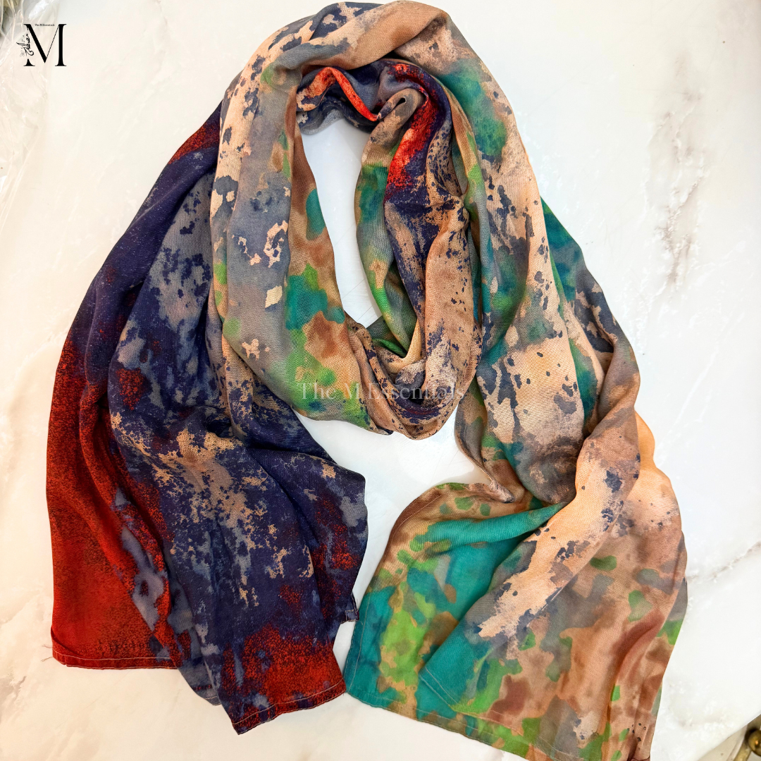 Printed Modal Hijab - Fireworks