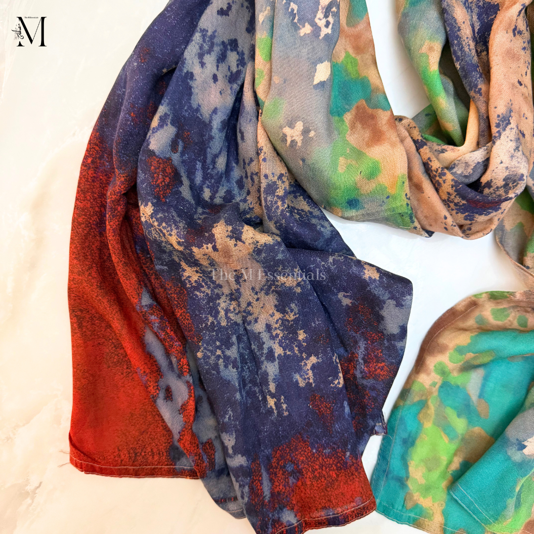 Printed Modal Hijab - Fireworks