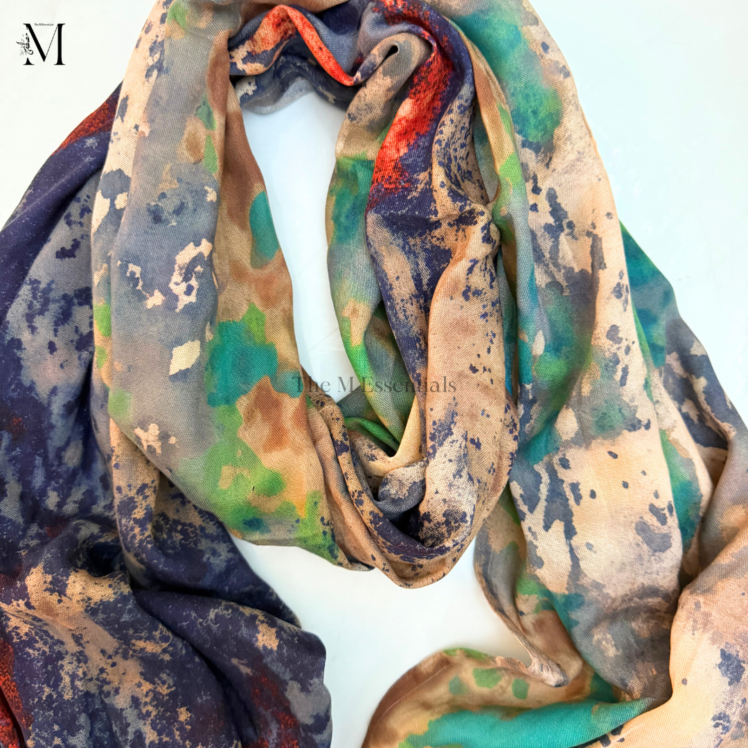 Printed Modal Hijab - Fireworks