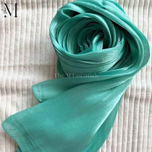Emerald Green Silk Hijabs Online UAE | Elegant & Luxurious | The M Essentials