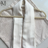 Modal hijab - White - 41x79 cm - folded texture closeup - The M Essentials