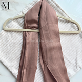 Modal hijab - light brown - 41x79 cm - folded texture closeup - The M Essentials
