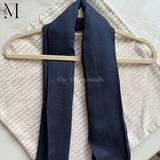 Modal hijab - Navy Blue - 41x79 cm - folded texture closeup - The M Essentials