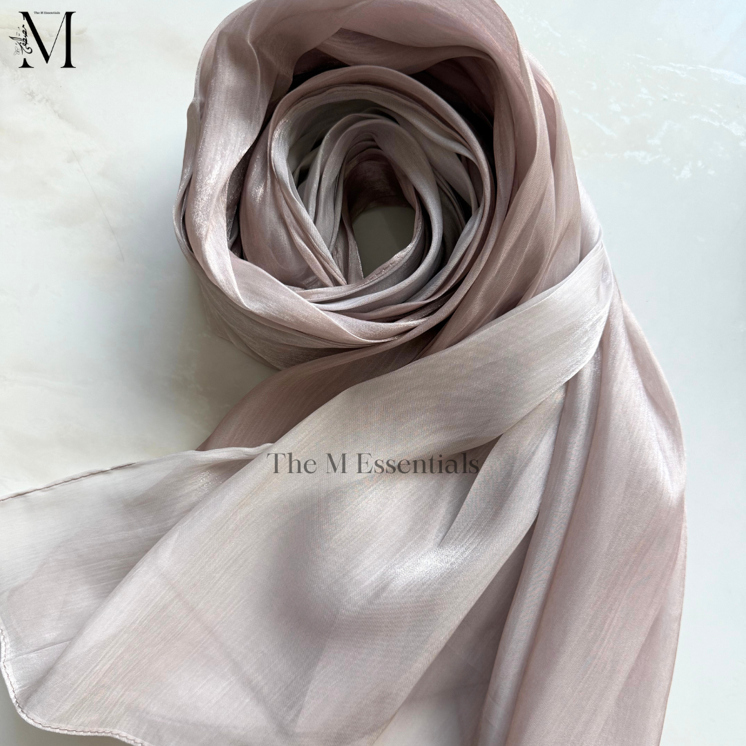Light Brown Silk Ombre Hijab | The M Essentials