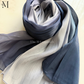 Dark Blue Silk Ombre Hijab | The M Essentials
