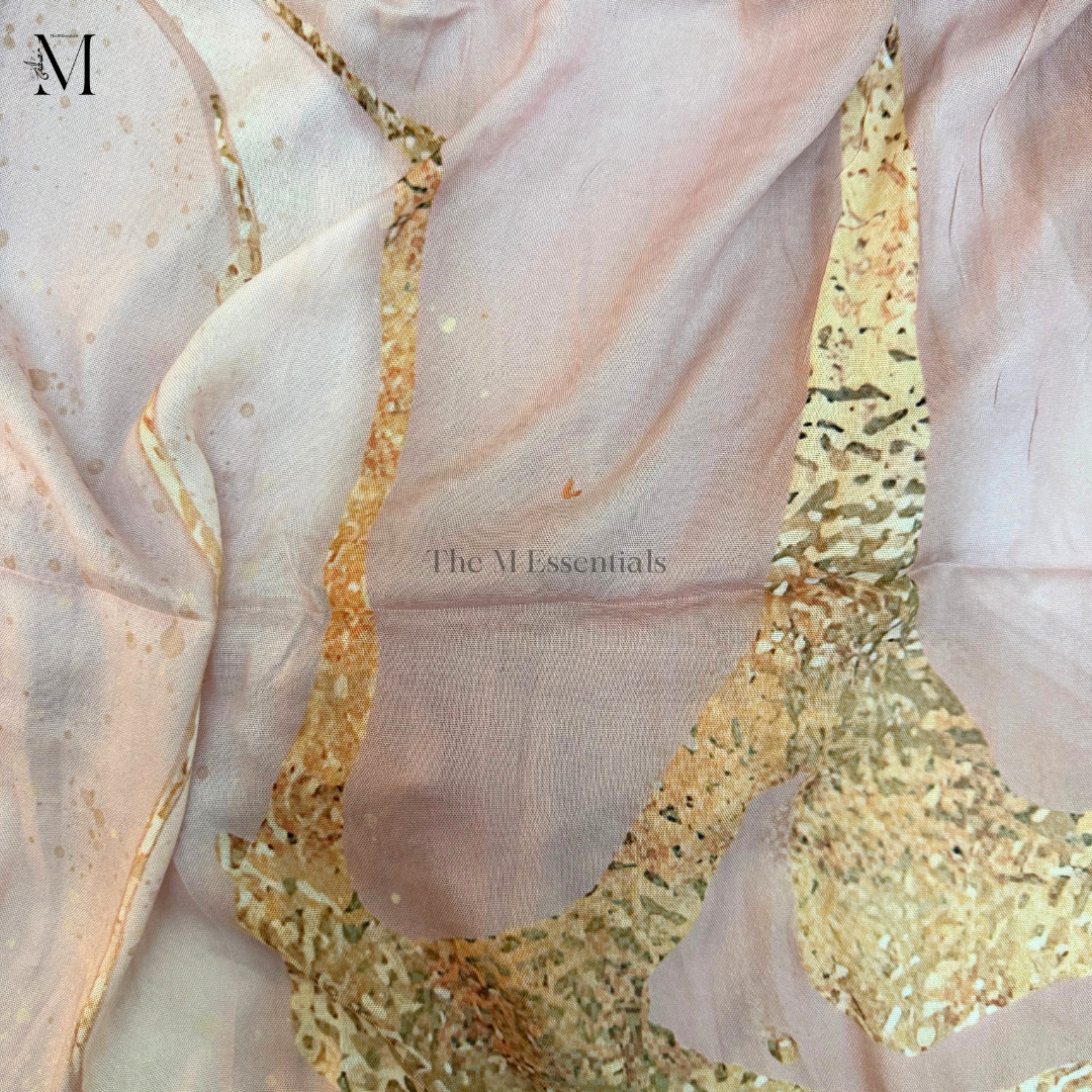 Printed Modal Hijab - Coral Pink | The M Essentials