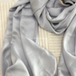 Satin Silk Hijab - Light Grey