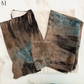 Brown Printed Chiffon Niqab Hijab Set