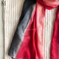 Red Ombre Crinkle Silk Hijab | The M Essentials