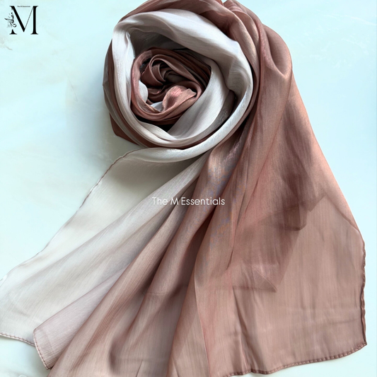 Brown Silk Ombre Hijab | The M Essentials
