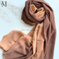Brown Beige Ombre Chiffon Hijabs Online UAE | Lightweight & Elegant | The M Essentials