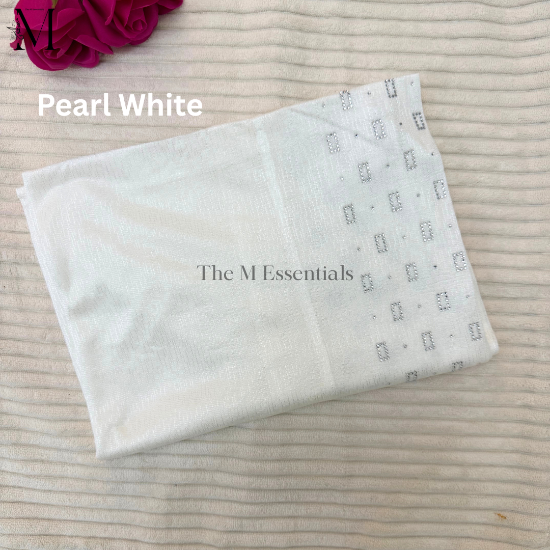 Pull-Up Jersey Hijab - Pearl White