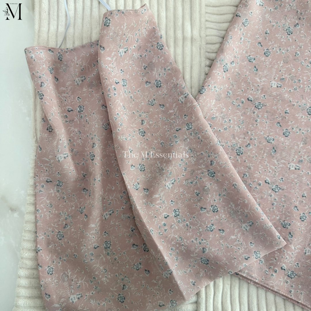 Premium Pink Chiffon Niqab Hijab Set for Women – Modest Islamic Wear UAE