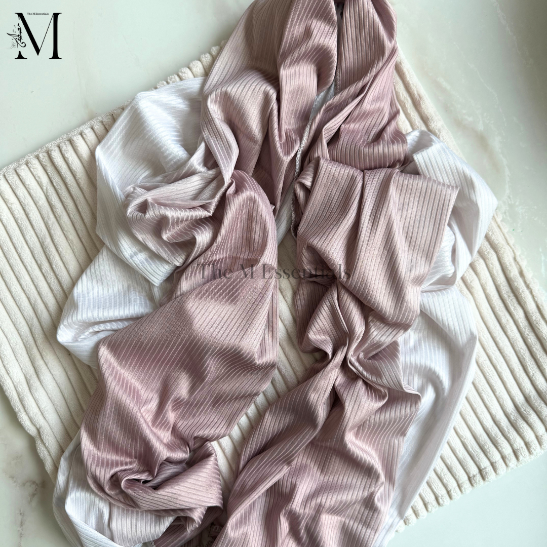 Pink Ribbed Jersey Hijabs Online UAE | Stretch & Comfort | The M Essentials