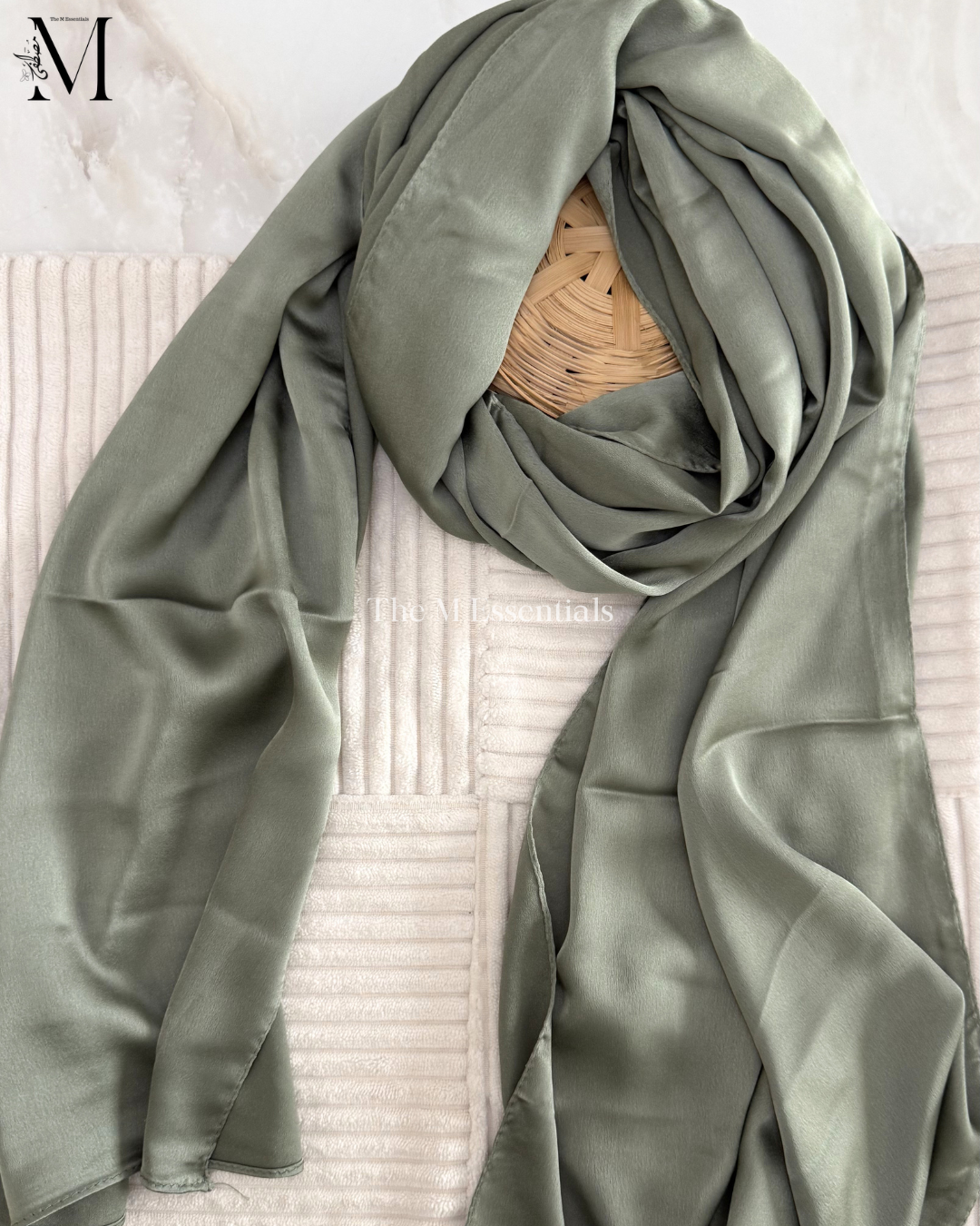 Satin Silk Hijab - Green