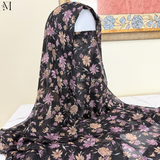 Premium Black Chiffon Niqab Hijab Set for Women – Modest Islamic Wear UAE