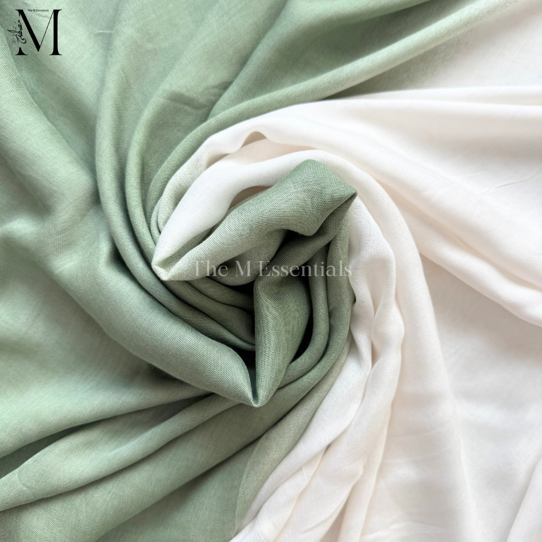 Green Ombre - Soft, Lightweight Modal Hijab | The M Essentials