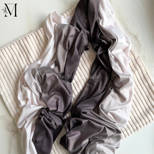 Charcoal Gray Ribbed Jersey Hijabs Online UAE | Stretch & Comfort | The M Essentials