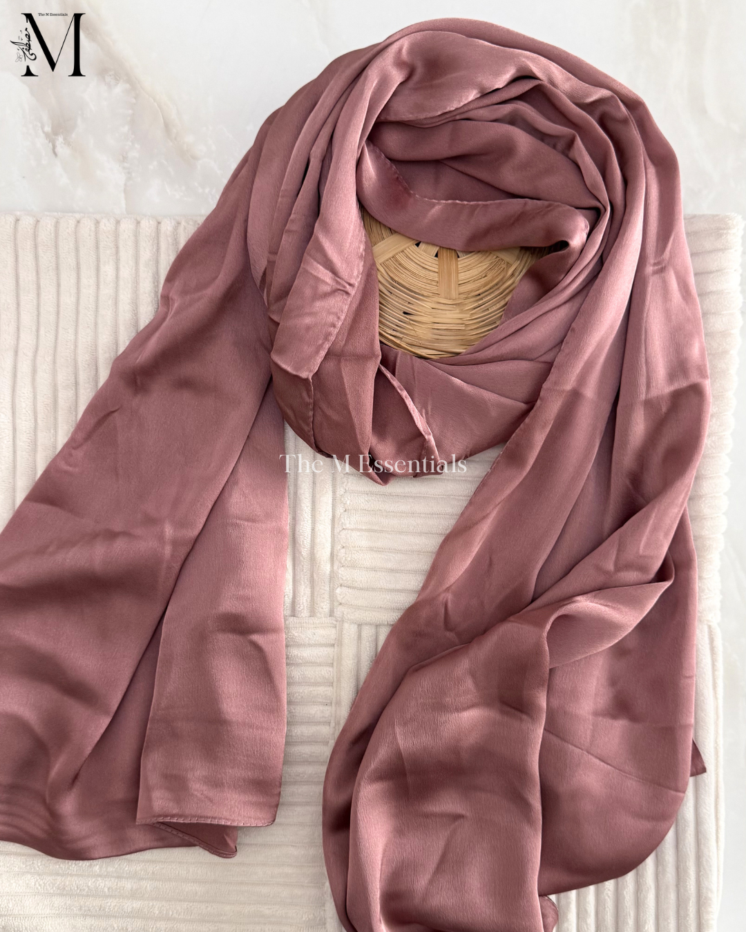 Satin Silk Hijab - Dusty Rose