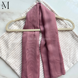 Modal hijab - Pink - 41x79 cm - folded texture closeup - The M Essentials