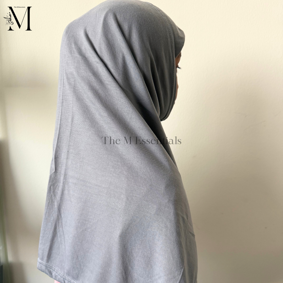 Gray Makhna Hijab | The M Essentials