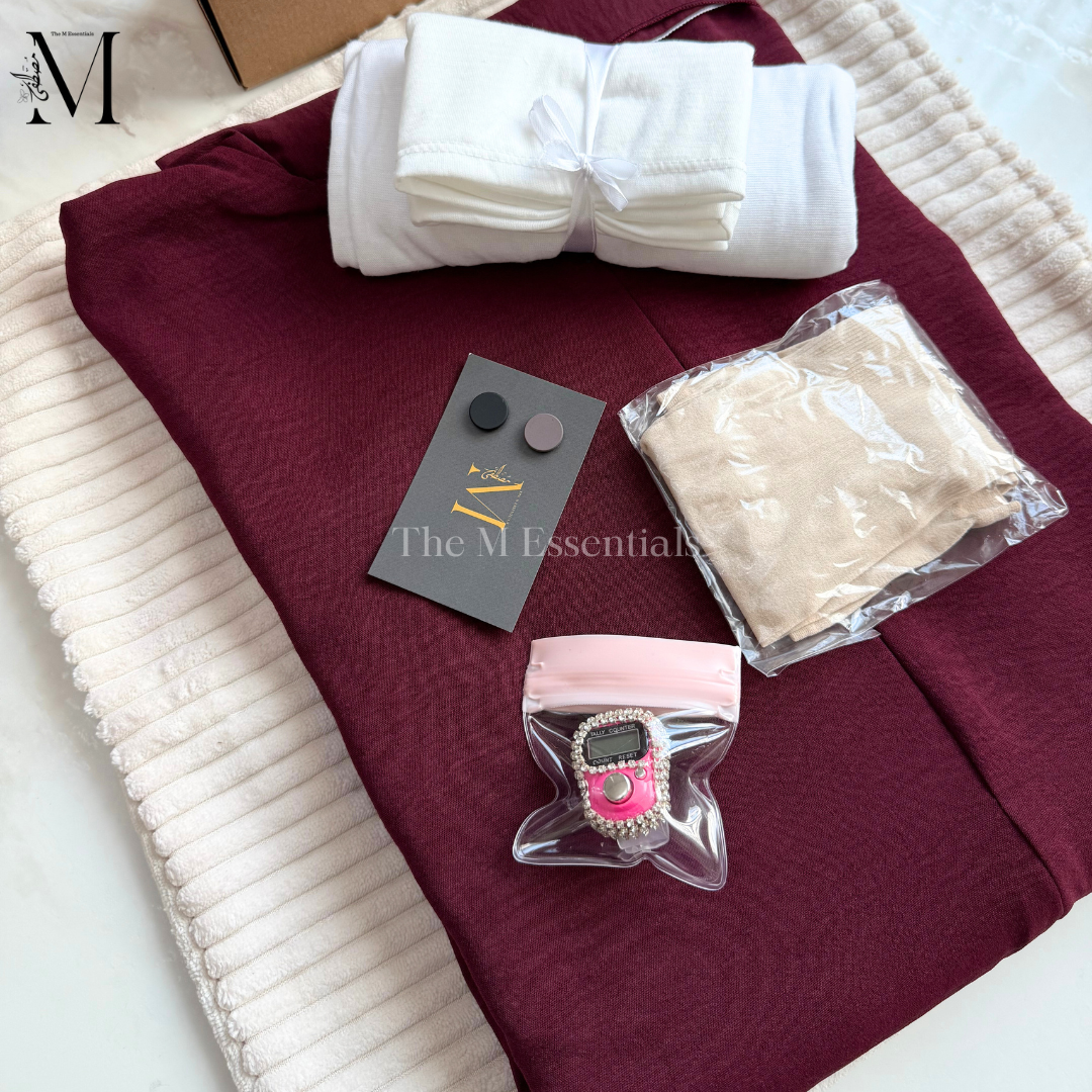 Prayer Set – Modest Essentials in Maroon | The M Essentials