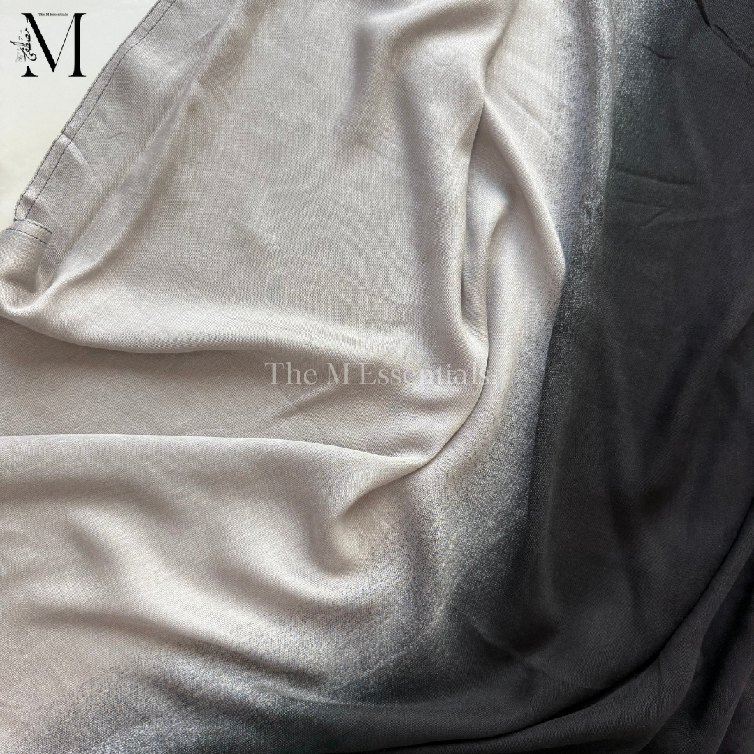 Monochrome Ombre -  Soft, Lightweight Modal Hijab | The M Essentials