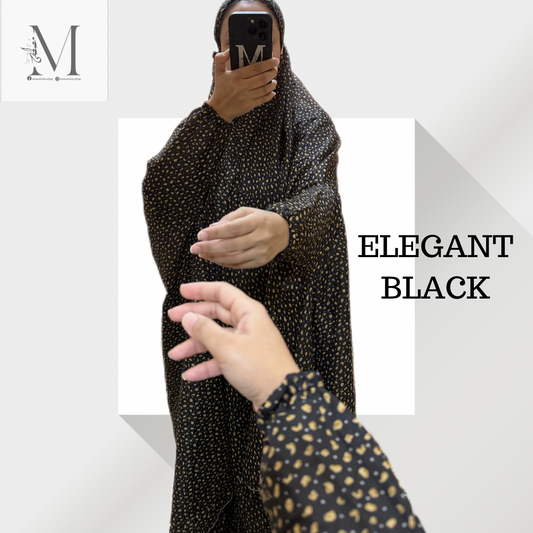 Black Printed Prayer Chaddar - Minor Fault